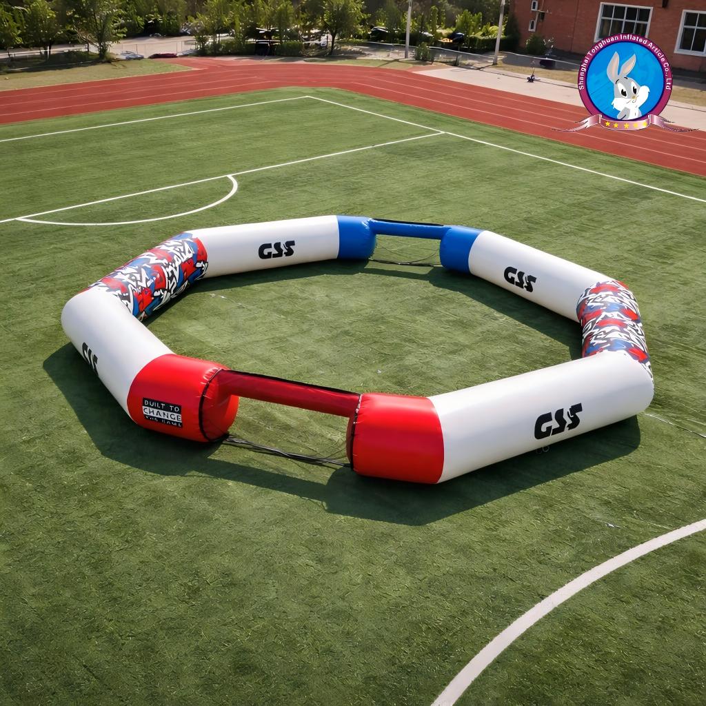 Custom Inflatable Soccer Field Portable Football Arena With Enclosed Boundary Goal Sections Logo Printing School Club Training Event Sports Game Layout