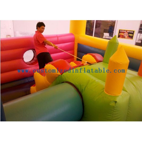 Sunflower Waterproof Inflatable Amusement Park 0.55mm PVC Tarpaulin For Kids Playing