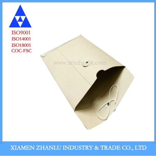 Custom Size Kraft String and Washer Closure Envelopes for Confidential Correspondence