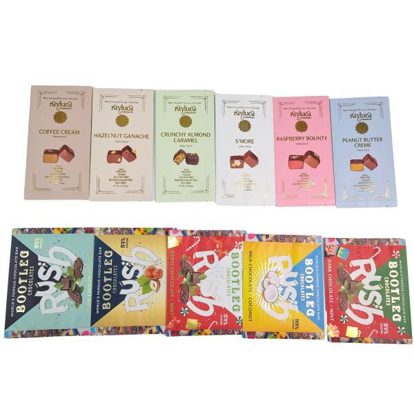  Edible  Aluminum Foil Sachet Back Seal Small Plastic Mylar Oat Chocolate Energy Bar Cookie Snack Candy Packaging Bag