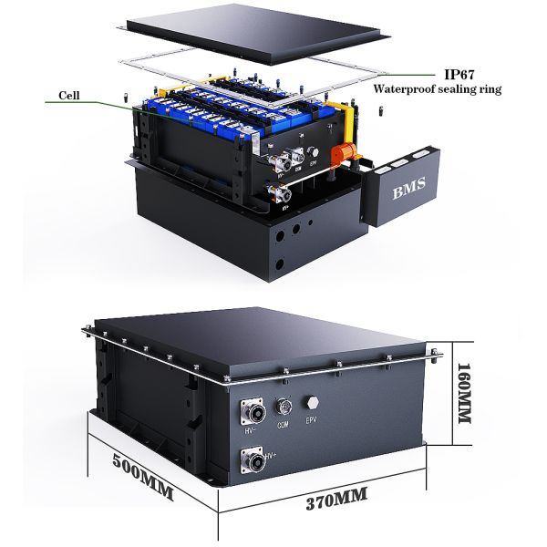 High Voltage Marine Battery System 150Ah 200Ah 48V 72V 96V 144V 307V Lithium Battery Pack for Electric Boat Ship Vessel