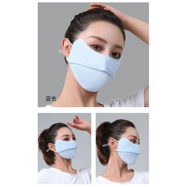 ЛЕТНЫЙ БУРС ОЧЕНЬ ПРОТЕКЦИЯ УГЛЕДЕНИЕ ЛЕДОВОГО Шелка солнцезащитная маска Женская солнцезащитная маска Женская УФ-защитная маска тонкая тень