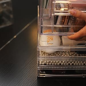 Clear Containers For Organizing 7 Drawers Stackable Dresser Bathroom Organizers And Storage Jewelry Hair Accessories