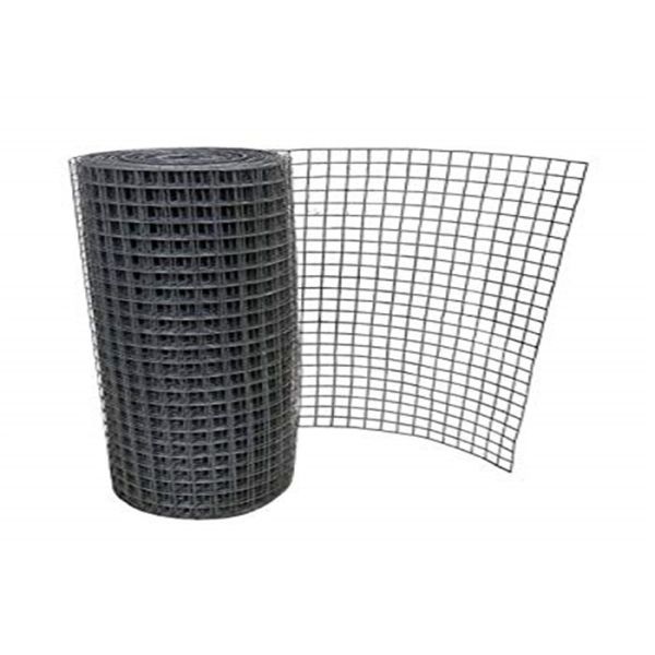 Anti rede de arame quebrada da gaiola de pássaro, furo quadrado do rolo liso da cerca de fio do preto da borda