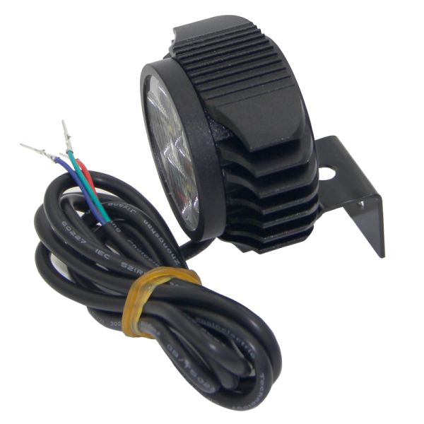 Luz delantera LED eléctrica para bicicleta y patinete de 12W, 2 en 1, impermeable, con bocina brillante, faro delantero para bicicleta eléctrica, alimentada por batería de 12-80V para bicicleta