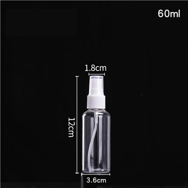 Refilled empty white clear Cheap Empty transparent 1 oz 50ml 100ml 120ml cosmetic PET plastic mist spray bottles