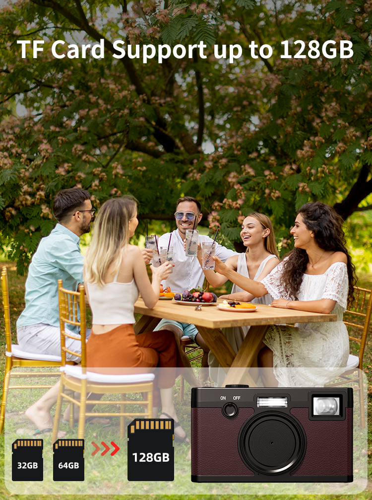 Newest Retro Screenless CMOS Digital Camera 8MP Photo 8 Mode Filters with Xenon Flash for Camping and Party As Christmas Gifts