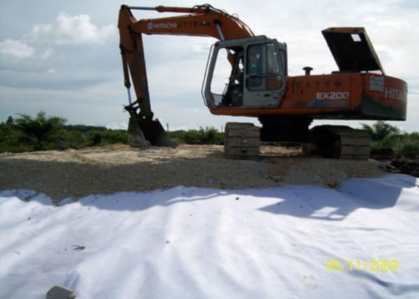 PET Needle Punched Non Woven Geotextile Filter Fabric For Slope 150G