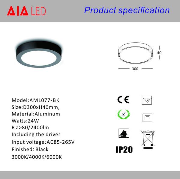 IP20 modern style 24W LED Panel light LED downlight led ceiling light for hallway