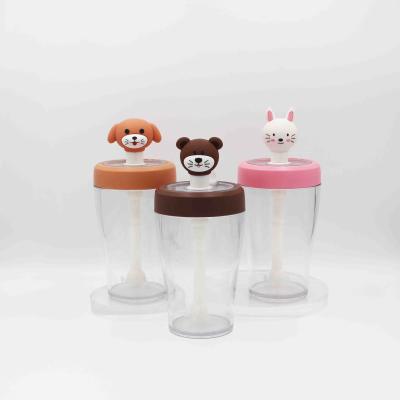 BPA Free 430ml Baby School Water Bottle With Cartoon Monkey Stopper