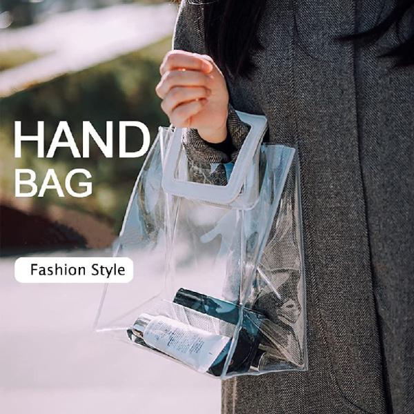 PVC Clear Gift Handbag Custom Logo Imprint Transparent PVC Tote Bag Hot Giftaway Products