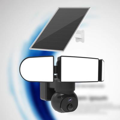 Battery Capacity 19200mAh Solar Floodlight Camera Waterproof IP65 Two Way Audio