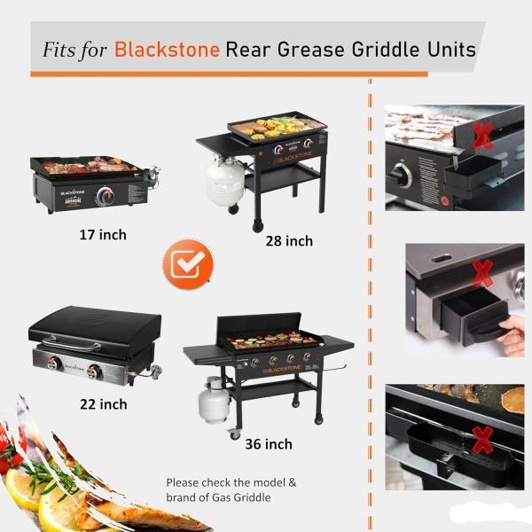 Blackstone Accessories Grease Catcher Rear Grease cup Disposable Foil Liners Grill Grease Collection Pan