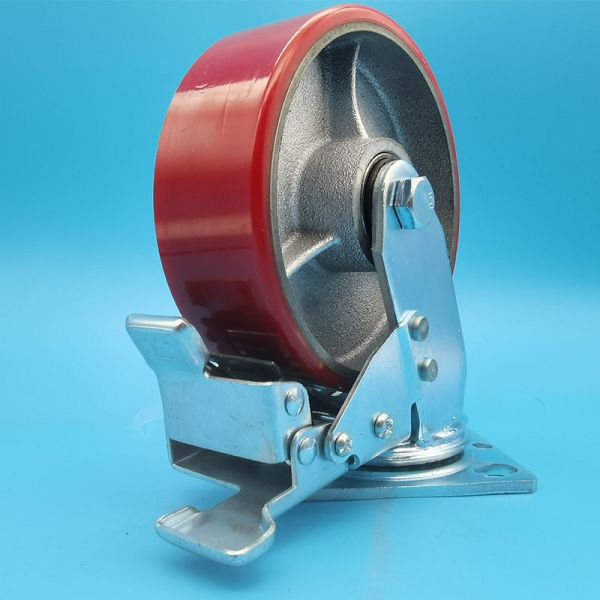 Quiet Smooth PU Industrial Wheel Caster Singel 5