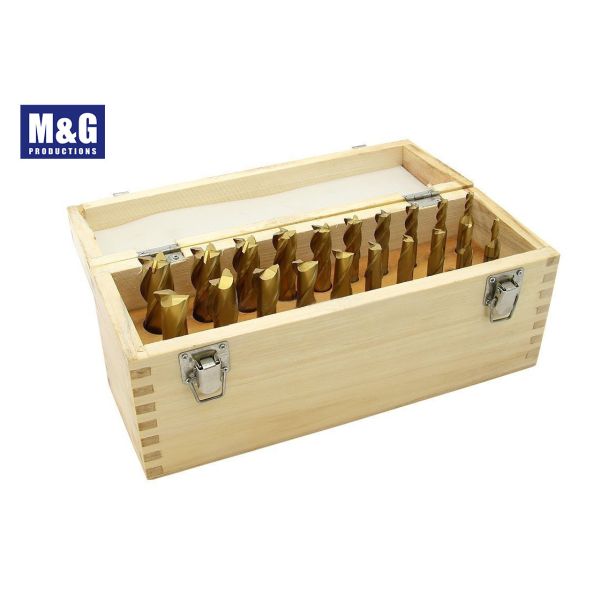20Pcs Tin Coated End Mill Set / 2 Flutes and 4 Flutes / High Speed Steel