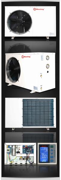 Meeting 12KW EVI Heat Pump Low Temperature Resistance Galvanized Steel Sheet Material