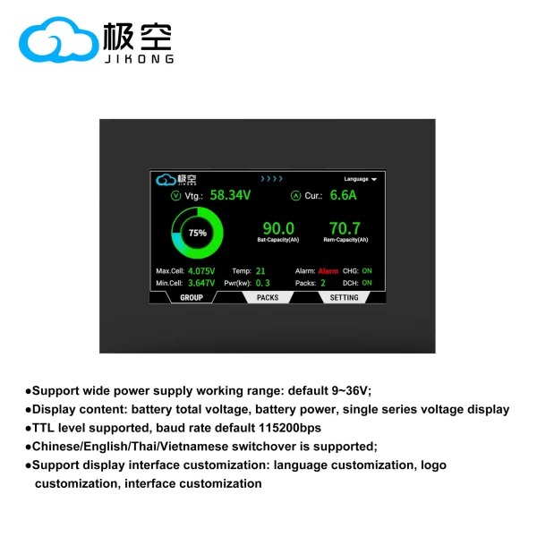 Jikong V19 Smart 4.3 Inch Touch Screen Display Jkbms