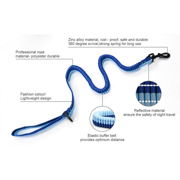 Elastic Sports Dog Collars And Harnesses , Hands Free Organic Hemp Cute Dog Leash For Running