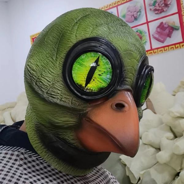 Latex Material Fantasy Mask for Role-Playing and Theatrical Use in One Size Fits Most Design