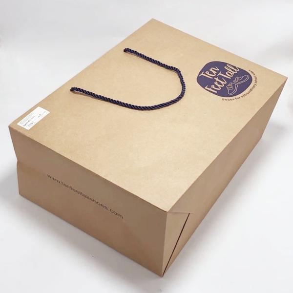 Recycled Kraft Paper Bags Custom Printed Paper Gift Bags With Nylon Rope