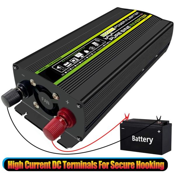 12v 24v Lithium Battery Accessories Pure Sine Wave 2000W Full Power Car Solar Inverter