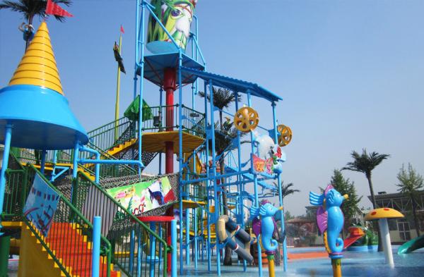 Casa grande da água do equipamento do campo de jogos do Aqua da fibra de vidro para o costume do divertimento da família