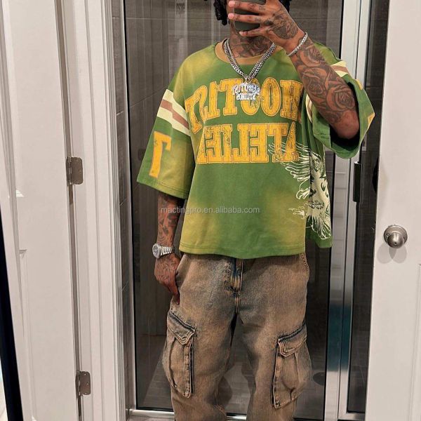 Vintage Needle Detection Mens Football T-Shirt Tops Logo Design   Soccer Clothing