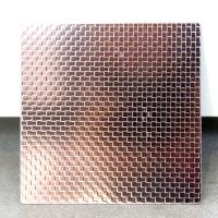 sus 304 painéis de chapa de aço inoxidável em relevo, com padrão quadriculado, textura