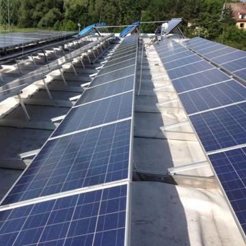 Versatile Flat Roof Solar Mounting System Home Solar Power Aluminum Tripod Structure