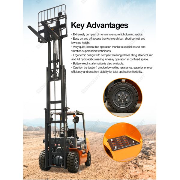 SINOLIFT T1 Series CP(C)D3.0-4.0T Internal-Combustion Counter Balanced Forklift