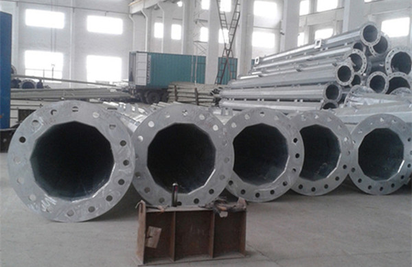 110kv Galvanized Electrical Steel Tubular Pole Self Supporting With Electric Accessories