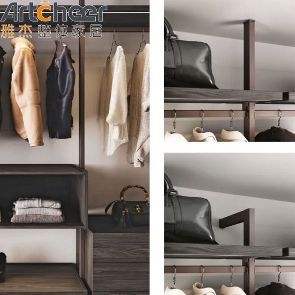 Customized Size Walk In Wardrobe with Eco-Friendly Material and Modern Stylish Design for Bedroom