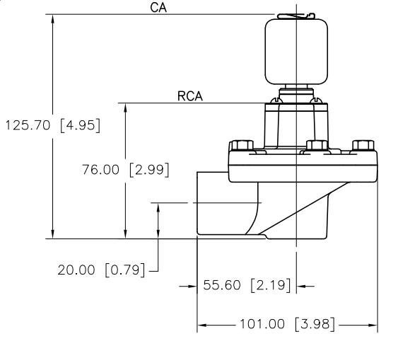 CA20T Threaded Port Pneumatic Pulse Valve 3/4 Inch Single Nitrile / Viton Diaphragm