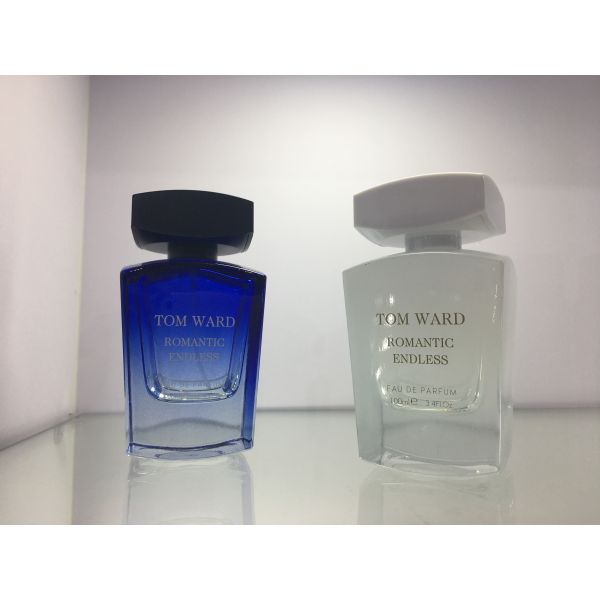 Изготовленный на заказ контейнер духов 50ml 100ml стеклянный с крышкой атомизатора квадратной