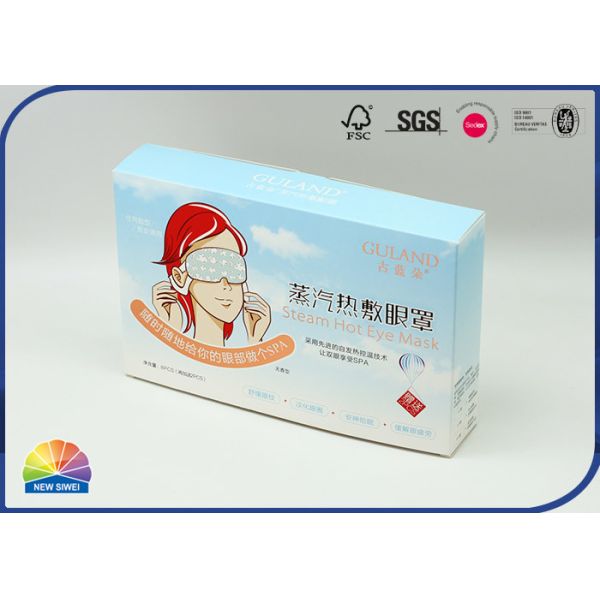 Складывание маски для глаз пакета картонной коробки резерва УЛЬТРАФИОЛЕТОВОЕ складывая лоснистое