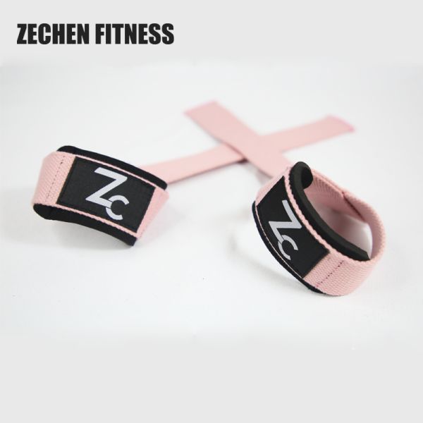 Cotton Weightlifting Wrist Straps Olympic Wraps Custom Pink  Adjustable