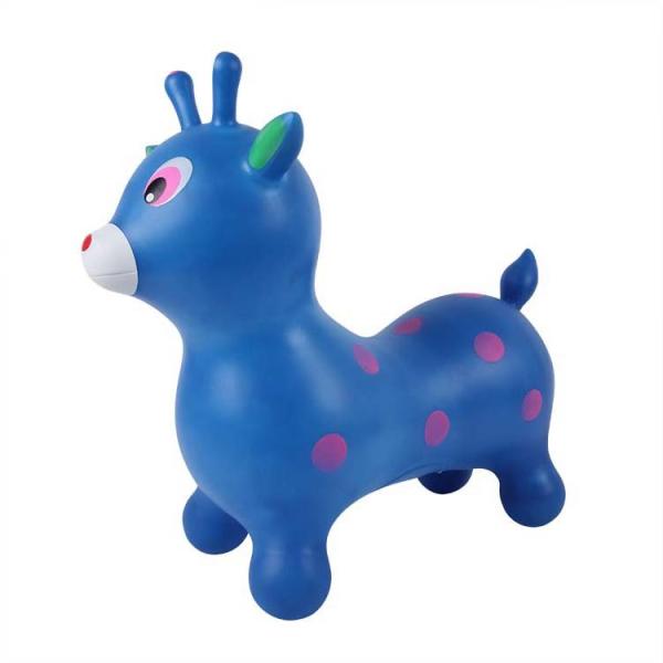 New Arrival dot print PVC inflatable toys kids ride animal plastic jumping deer middle size