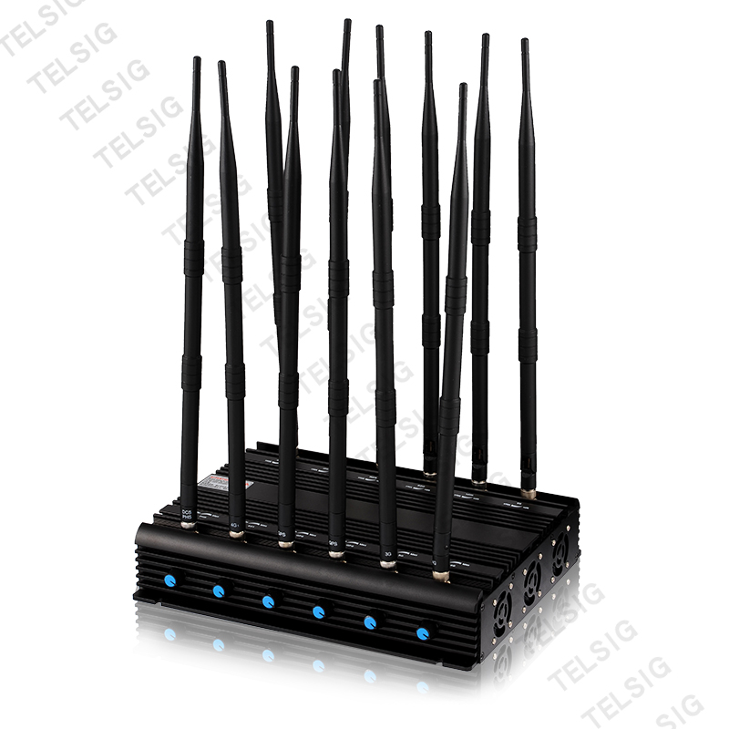 Высококачественный 5G Jammer сигнала канала Jammer 12 для защищать UHF VHF сотового телефона 2345G WiFi GPS GSM