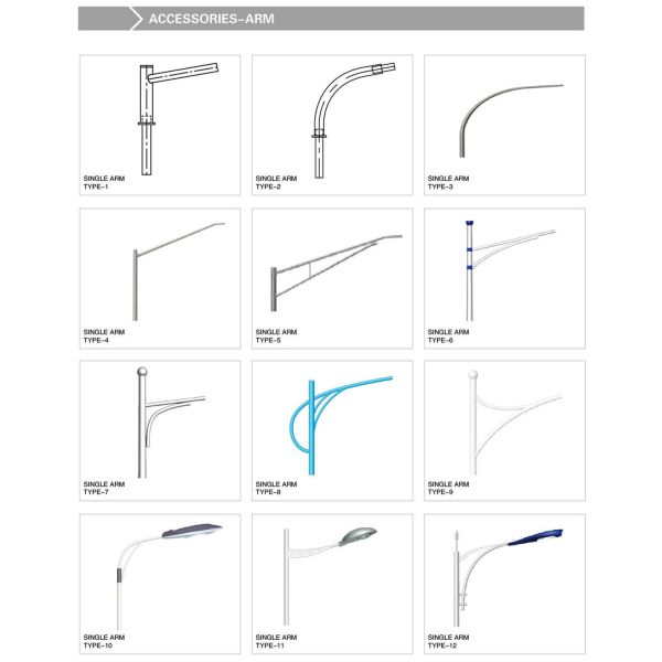 уличный свет Poles 12m декоративный при гальванизированное погружение одиночной рукоятки горячее