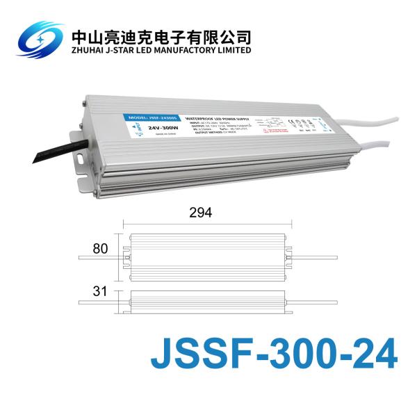 12500mA 12.5 Amp 300 Watt Waterproof Led Power Supply Constant Voltage 170-260Vac 24V Led Driver