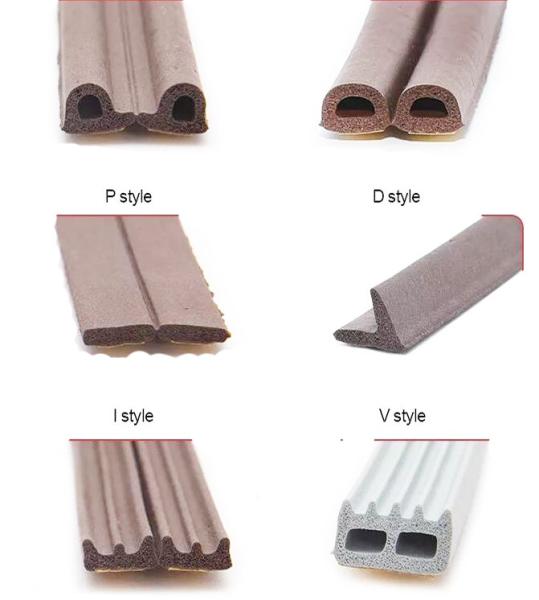 Faixa autoadhesiva de vedação de espuma de borracha EPDM para espaços de vedação de portas e janelas de 1 a 20 mm