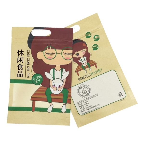 Pa 1.5c 80mic Kraft Paper Ziplock Bag Vmpet Laminated Nut Packaging Bags