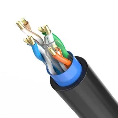 SFTP CAT6 Ethernet Cable - 23AWG Solid 100m Max Distance PE+PVC Jacket for Outdoor Use