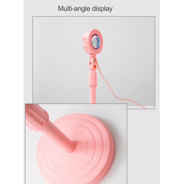 Угловая стоящая лампа пола проекции захода солнца ABS PMMA