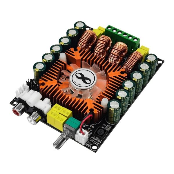 160W TDA7498E Audio Power Amplifier Board with BTL Mode and Cooling Fan Digital Stereo Power Amplifier Module