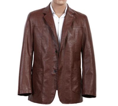 El 100% viscoso y que hace punto, grande y alto, dos trajes de cuero para hombre europeos de los botones