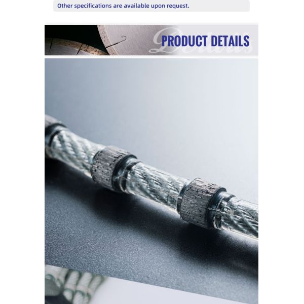 Синтерированная изготовление искусств D8.3mm алмазная проволока пила для каменного блока режущей машины