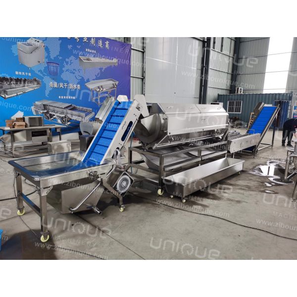 Big Capacity Continuous Brush Potato Peeling Machine Carrot Washing and Polishing Machine