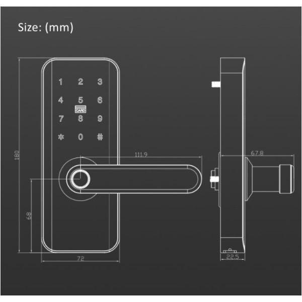 Замка Wifi отпечатка пальцев домашней безопасностью замок входа умного Keyless с картой IC кнопочной панели для