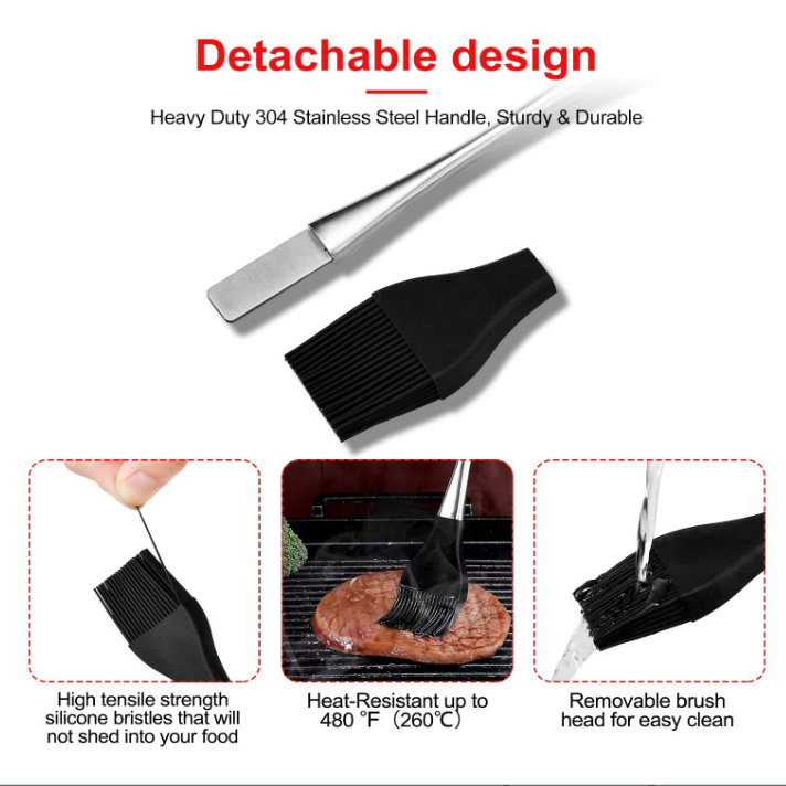 Крепкий наметывать чистит щетку щеткой печенья нержавеющей стали 304 с 4 пакетами меняемыми